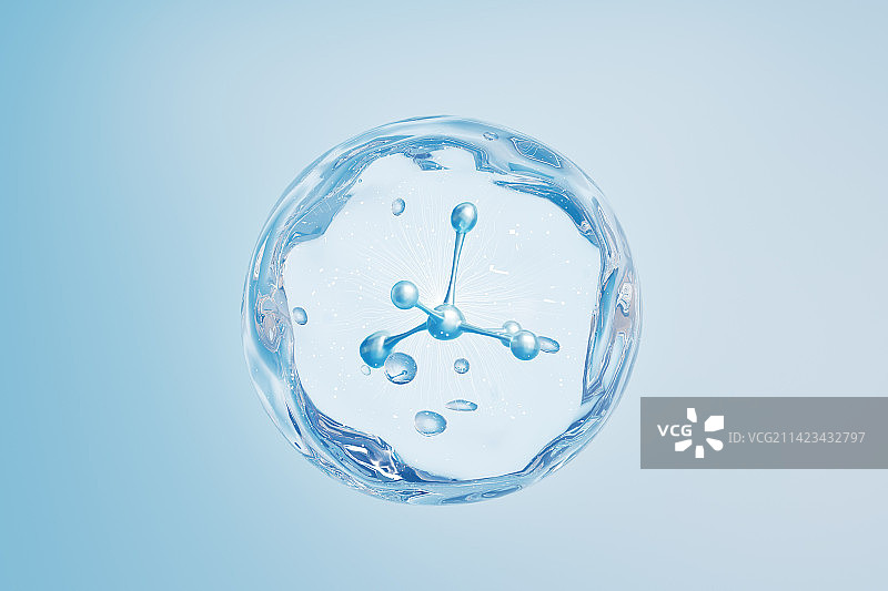 3D渲染的细胞分子精华图片图片素材