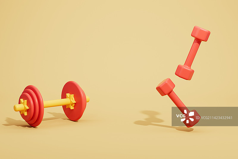 3D渲染的健身哑铃图片图片素材