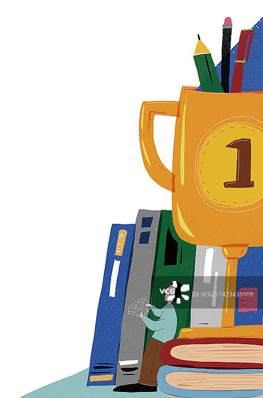 插画：奖杯荣耀荣誉图片素材