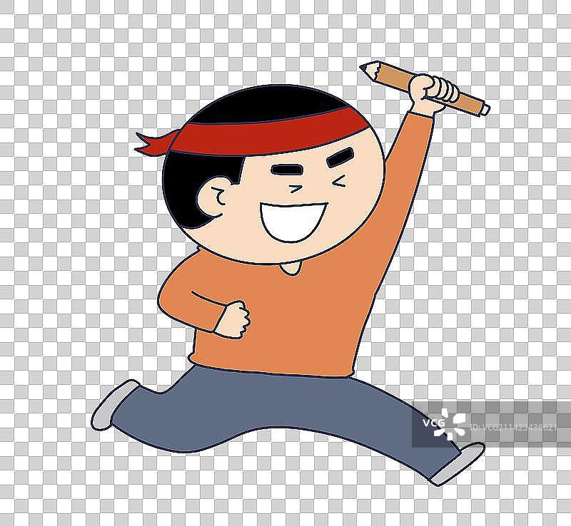 元素：开心庆祝的考生图片素材