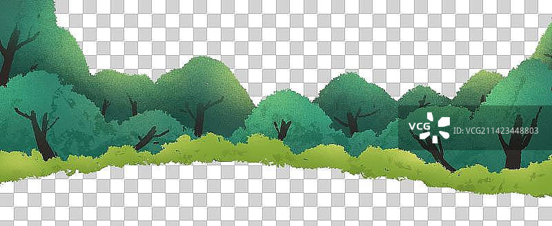 中国风传统文化芒种节气传统树林草丛图片素材