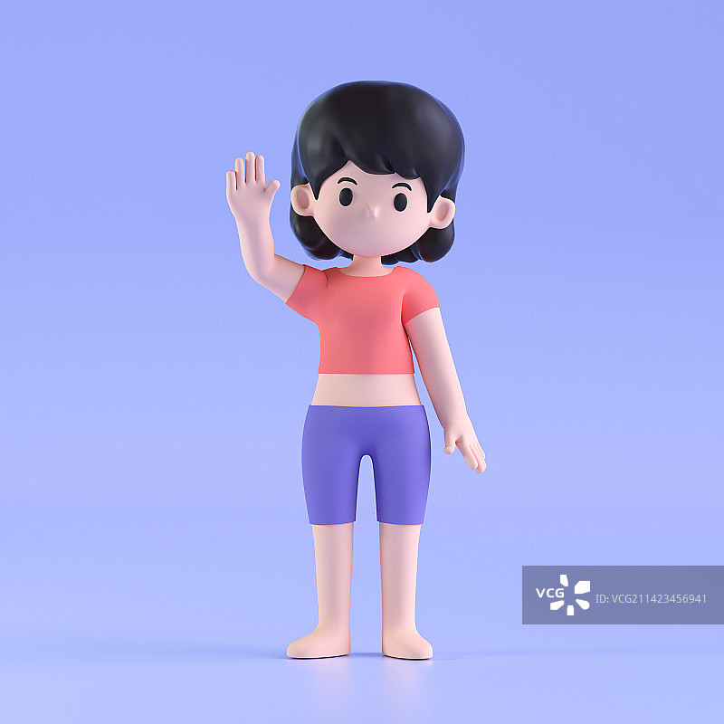 3D渲染瑜伽健身运动插画图片素材