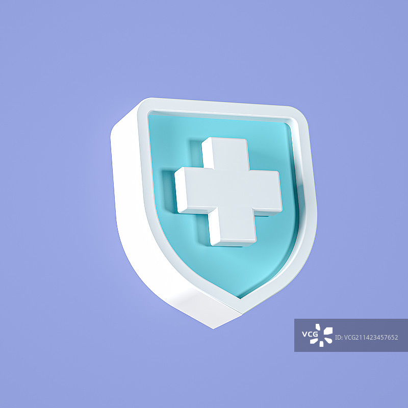 3D渲染医疗盾牌图片素材