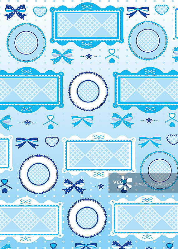 蓝色清新背景插画图片素材