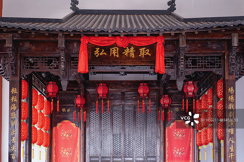 戏曲表演戏台图片素材