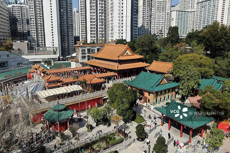 香港黄大仙祠图片素材