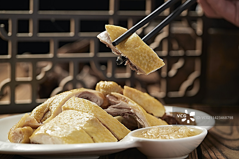 港式茶餐白斩鸡图片素材