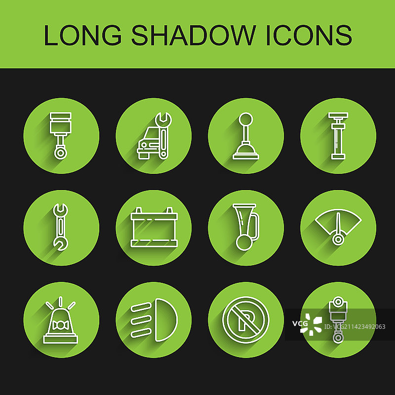 闪光器警笛远光灯发动机活塞banner图片素材