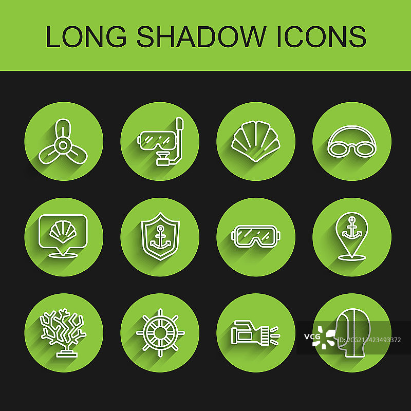 珊瑚、轮船和方向盘图片素材