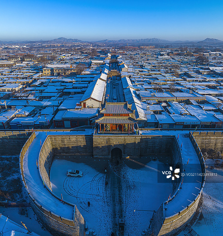 兴城古城，南街，雪后图片素材