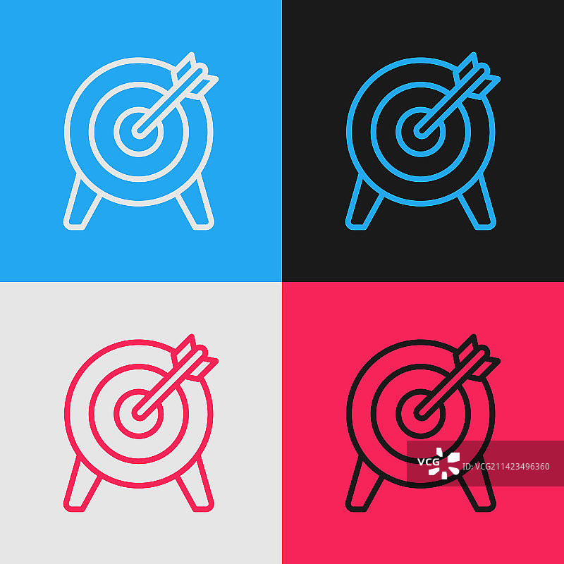 波普艺术风格目标财务目标概念图标图片素材