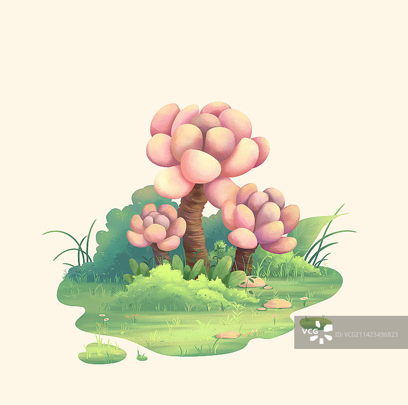 多肉小场景图片素材