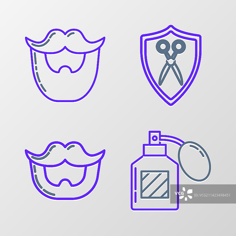 须后水胡须剪刀图标图片素材