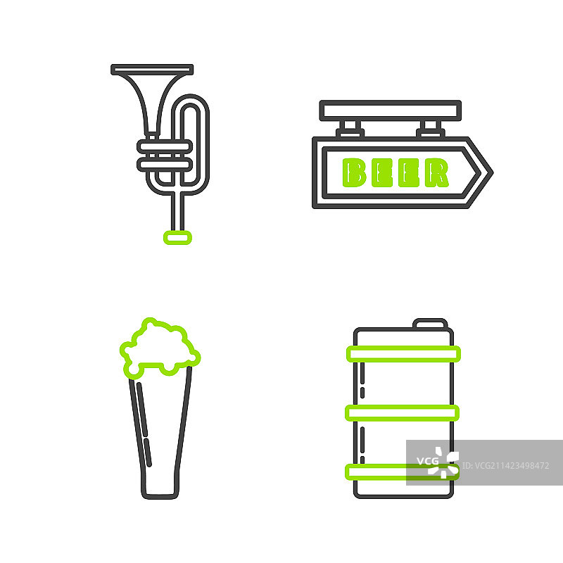 啤酒桶与街景图片素材