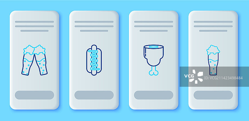 热狗、芥末三明治和鸡腿图标图片素材