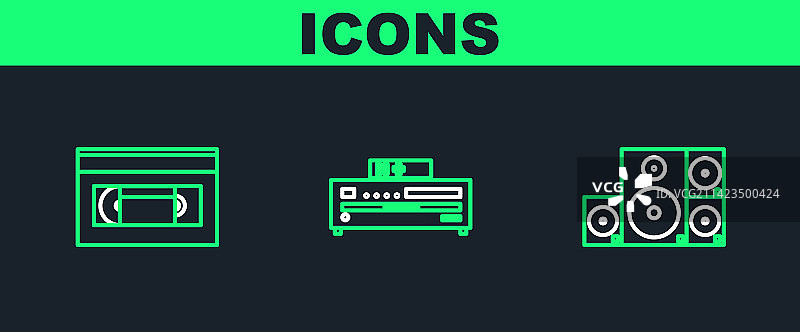 音响、录像带图标图片素材
