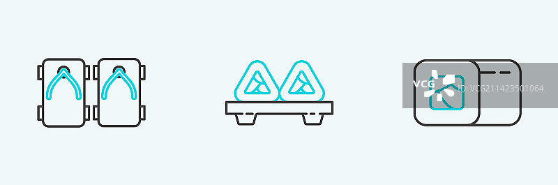 寿司和日式木屐图片素材