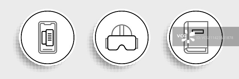 线型用户手册、智能手机和移动电话图片素材