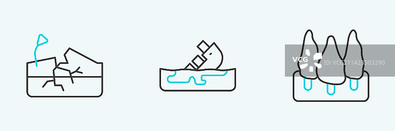 森林地震和遇难油轮图片素材