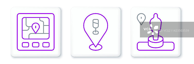 带GPS设备的线路定位和纪念碑图片素材