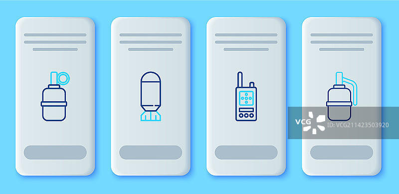 航空炸弹对讲机手部流水线图片素材