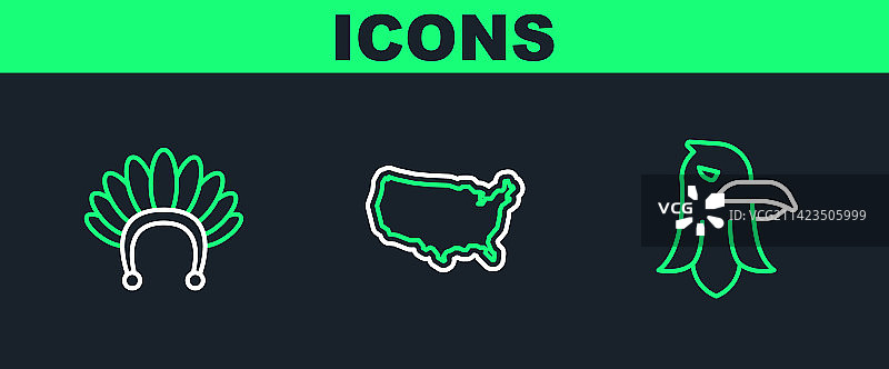 老鹰印第安羽毛头饰图片素材