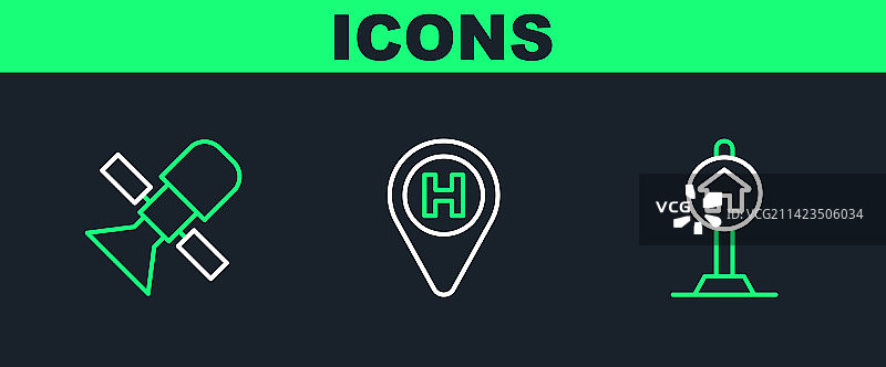 交通卫星酒店指示牌图片素材