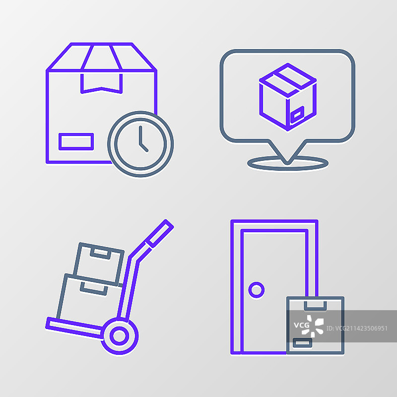 送货上门服务和手推车图片素材