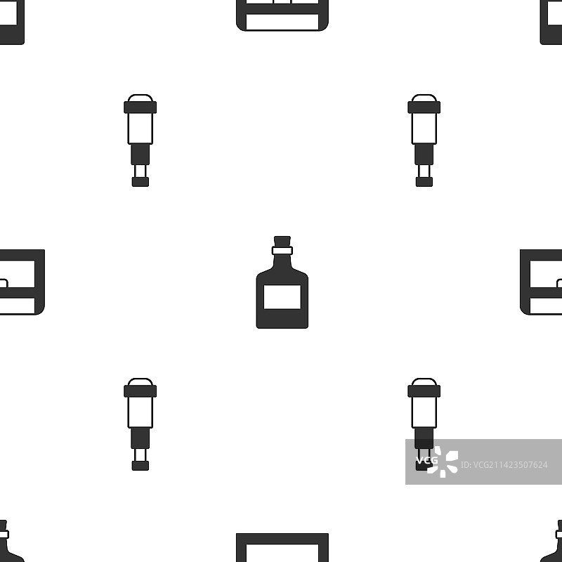 古董宝箱酒水朗姆酒套装图片素材