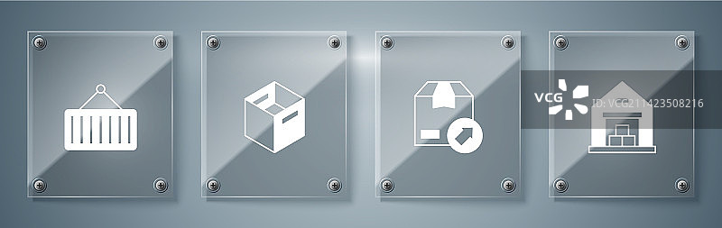 仓库纸箱纸板箱集装箱图片素材