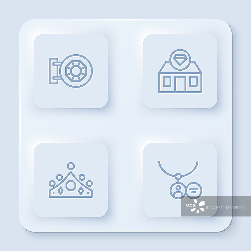 珠宝店皇冠和锁骨链图片素材