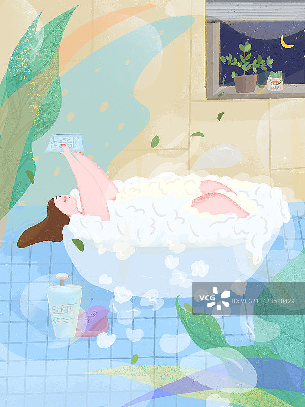 泡澡趣图片素材