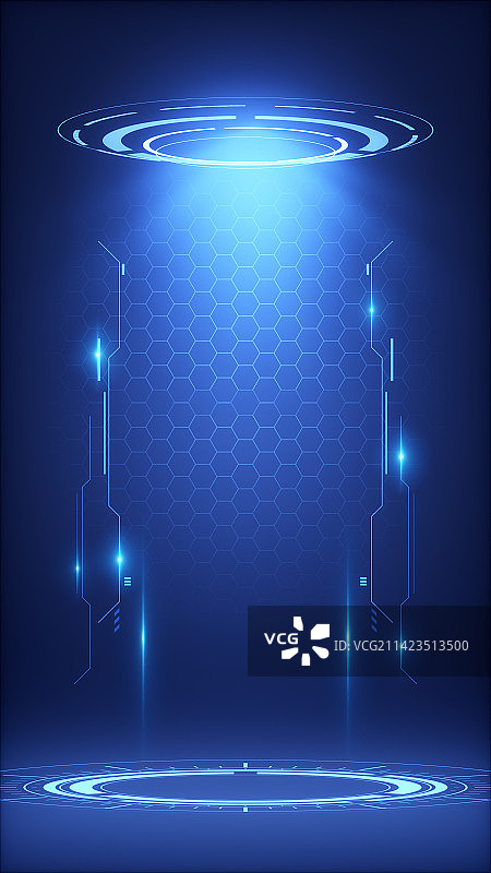 3D渲染的科技风格场景图片素材