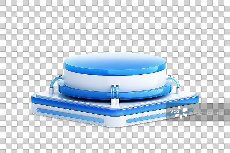 3D渲染的科幻商务平台图片素材