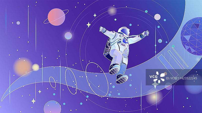 宇宙未来科技宇航员创意图片素材