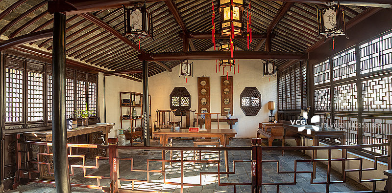 周庄张厅古建全景图片素材