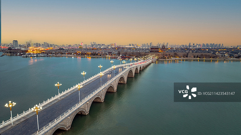 山东聊城水上古城图片素材