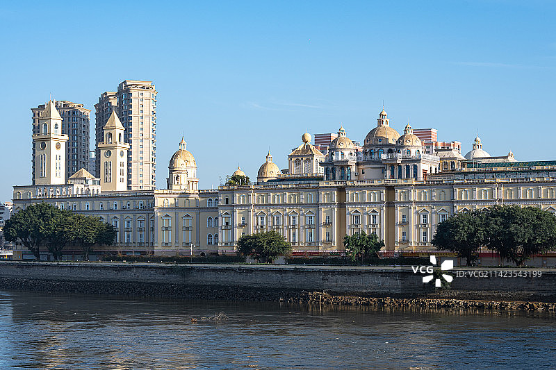 中洲岛与解放大桥图片素材