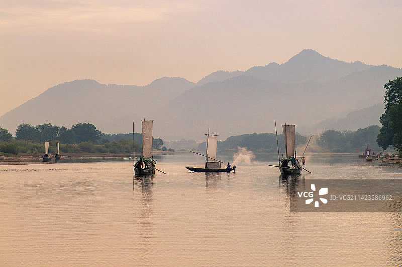 浙江省丽水市“古堰画乡”景区风光图片素材