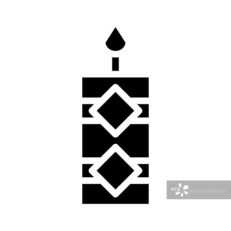 中国新年纯色图标蜡烛图片素材