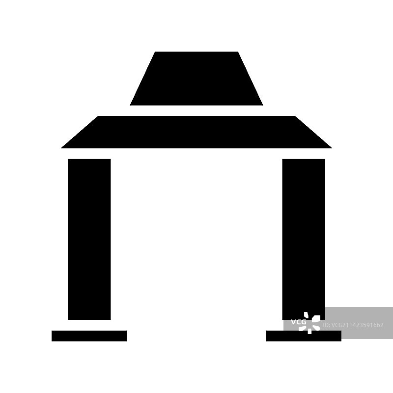 中国新年拱门实心图标图片素材