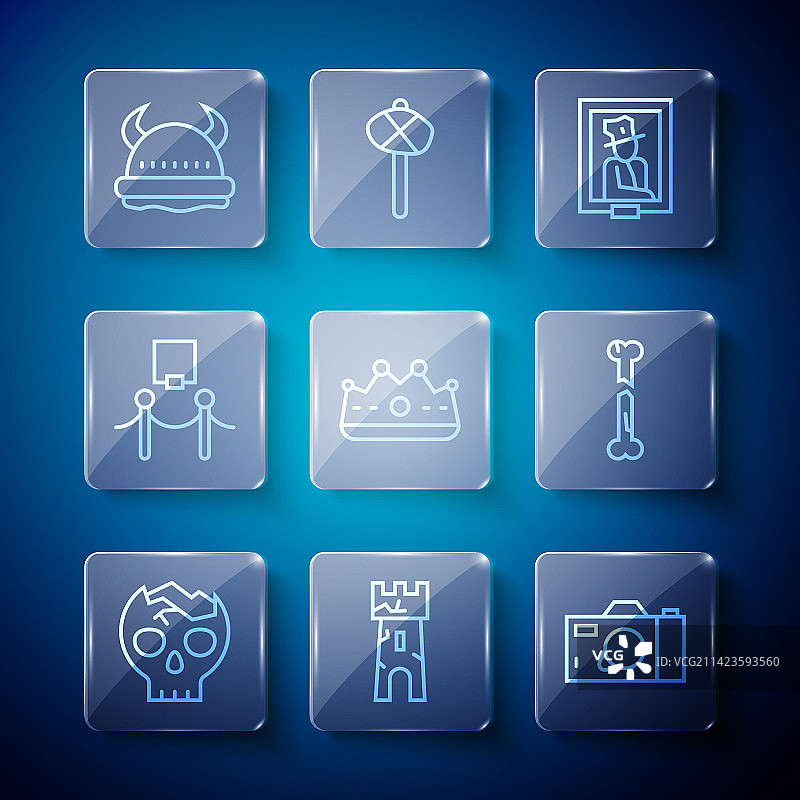 断线骷髅头城堡塔楼照片图片素材