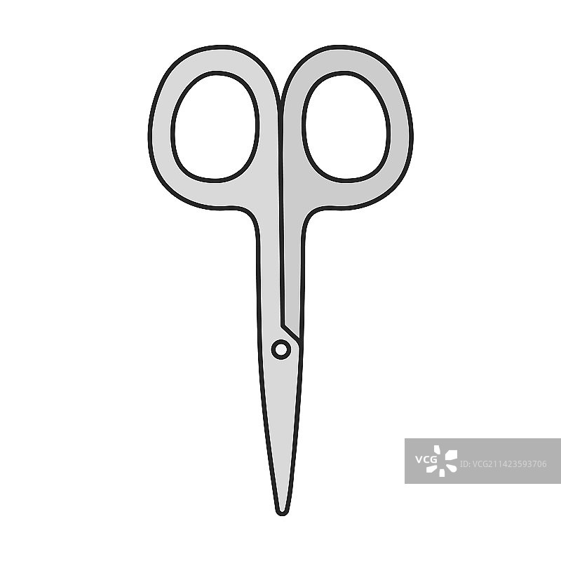 白色背景的彩色剪刀图标图片素材