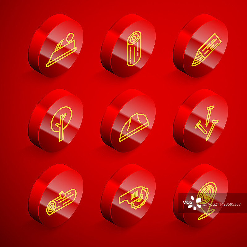 木工刨床原木木梁树木套装图片素材