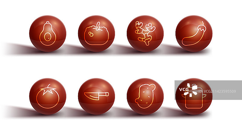 牛油果番茄茄子土豆刀图片素材