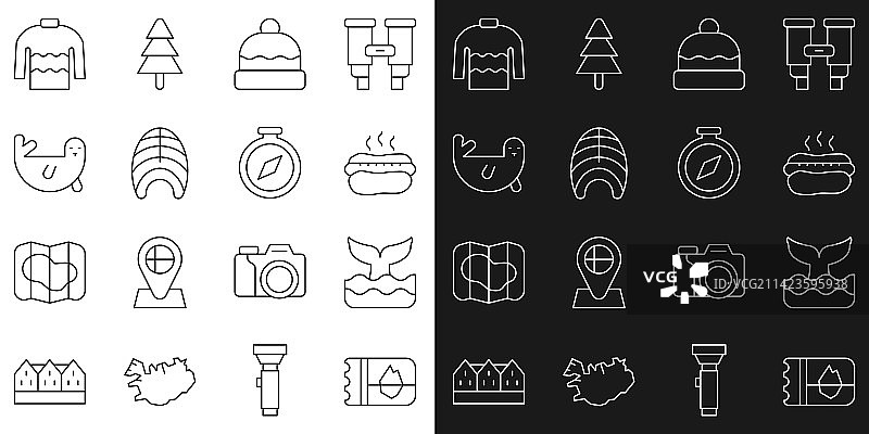 冰岛鲸鱼尾热狗票务组合图片素材