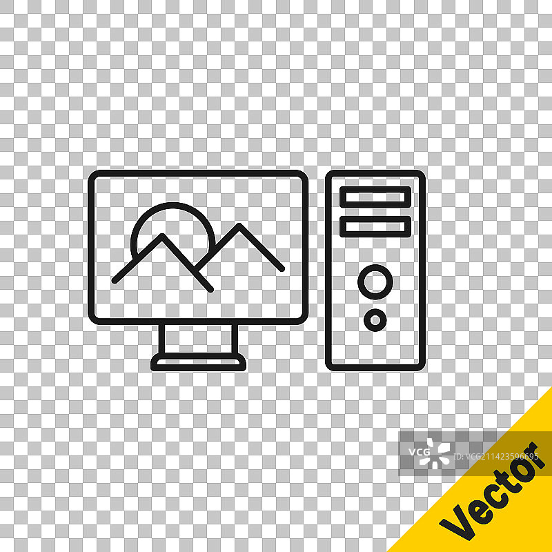 照片修饰黑色线条图标图片素材