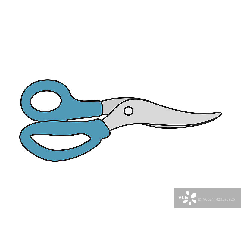 白色背景的彩色剪刀图标图片素材