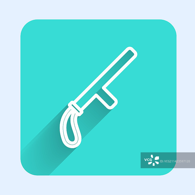 白线警用警棍图标图片素材