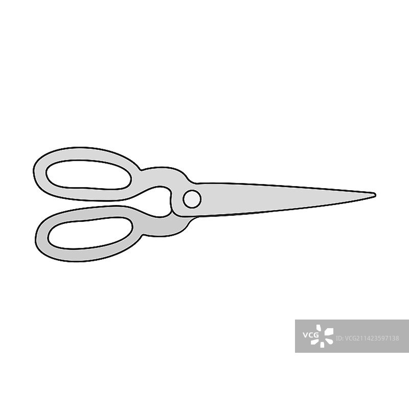 白色背景的彩色剪刀图标图片素材